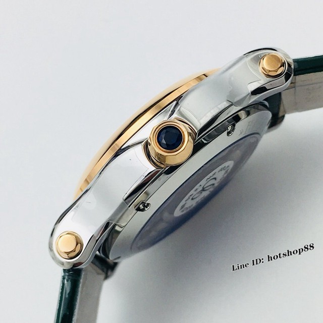 肖邦Chopard机械女士腕表 萧邦对休闲风格顶级鳄鱼皮带女表 gjs2252